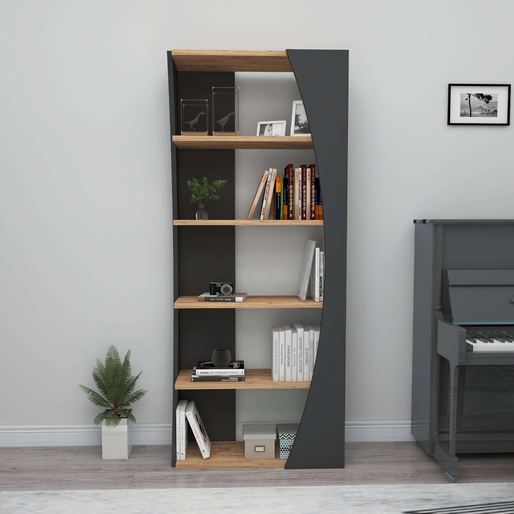 Bookcase, Bookshelf, Floating Bookcase, Floating Bookshelf, Shelving Unit, Shelf, Furniture, Home, Office, Living room, Study room