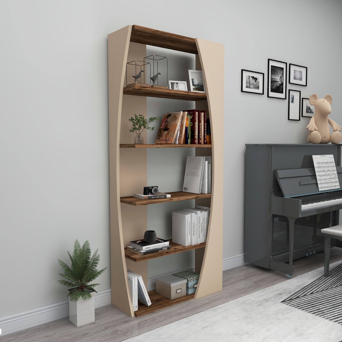 Bookcase, Bookshelf, Floating Bookcase, Floating Bookshelf, Shelving Unit, Shelf, Furniture, Home, Office, Living room, Study room