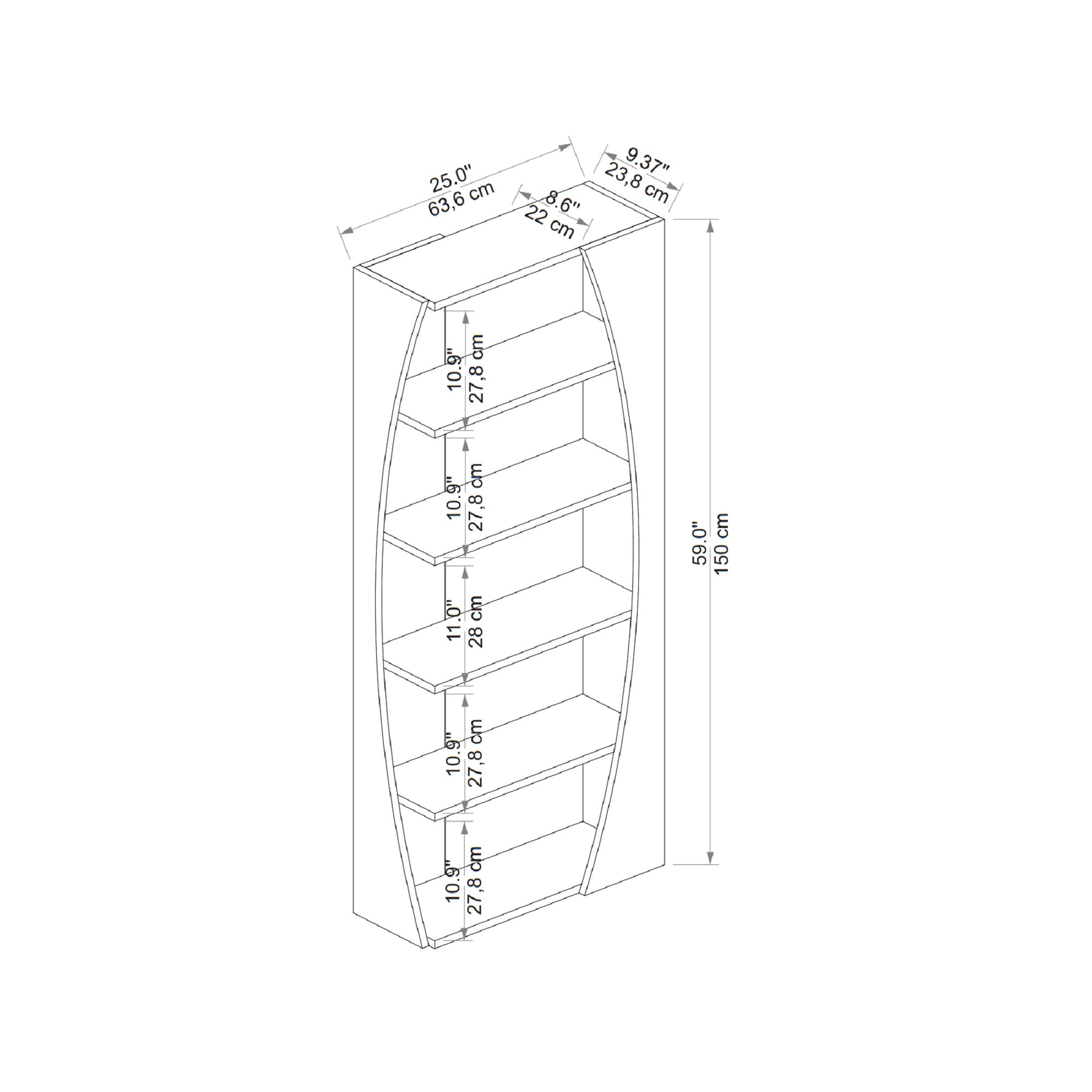 Bookcase, Bookshelf, Floating Bookcase, Floating Bookshelf, Shelving Unit, Shelf, Furniture, Home, Office, Living room, Study room