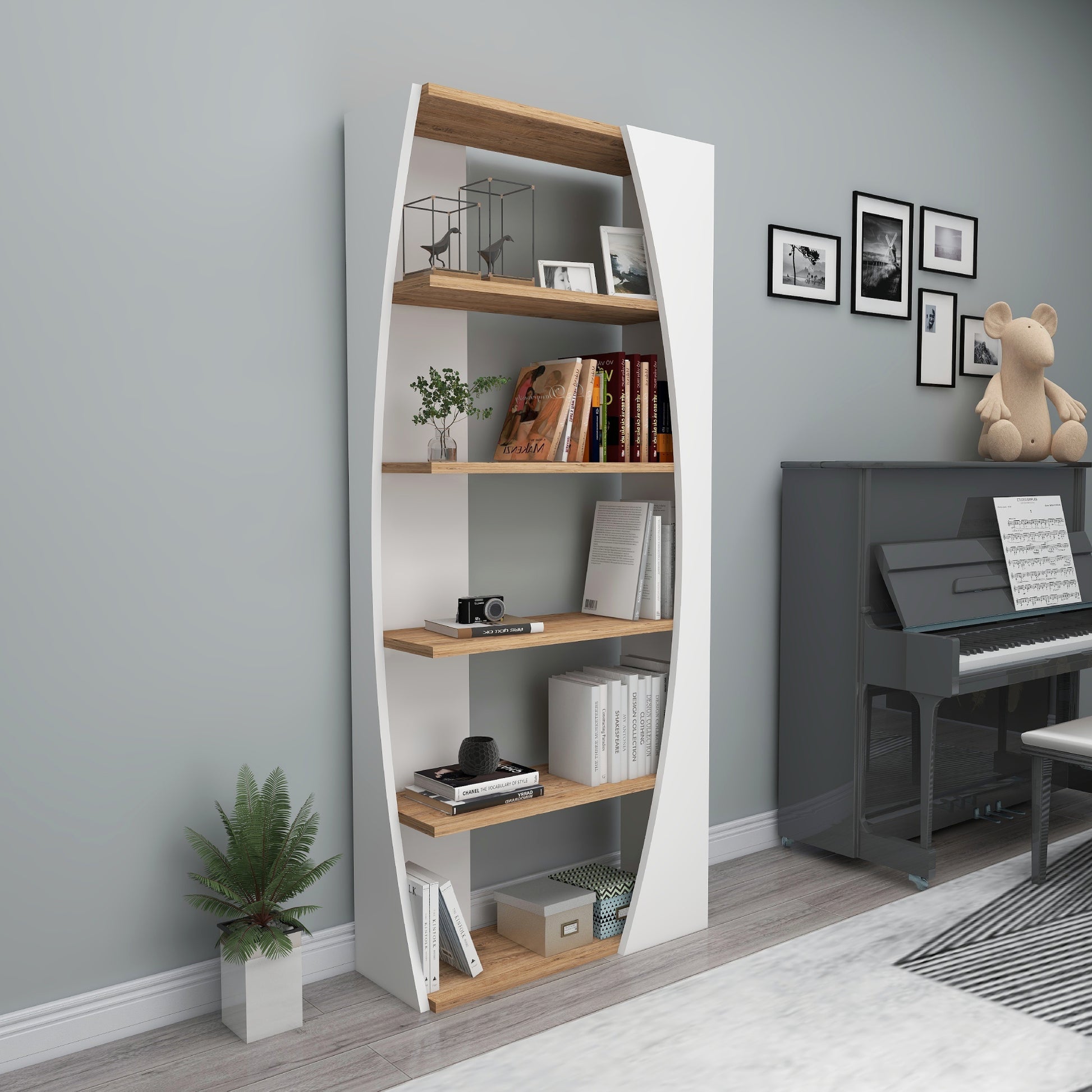 Bookcase, Bookshelf, Floating Bookcase, Floating Bookshelf, Shelving Unit, Shelf, Furniture, Home, Office, Living room, Study room