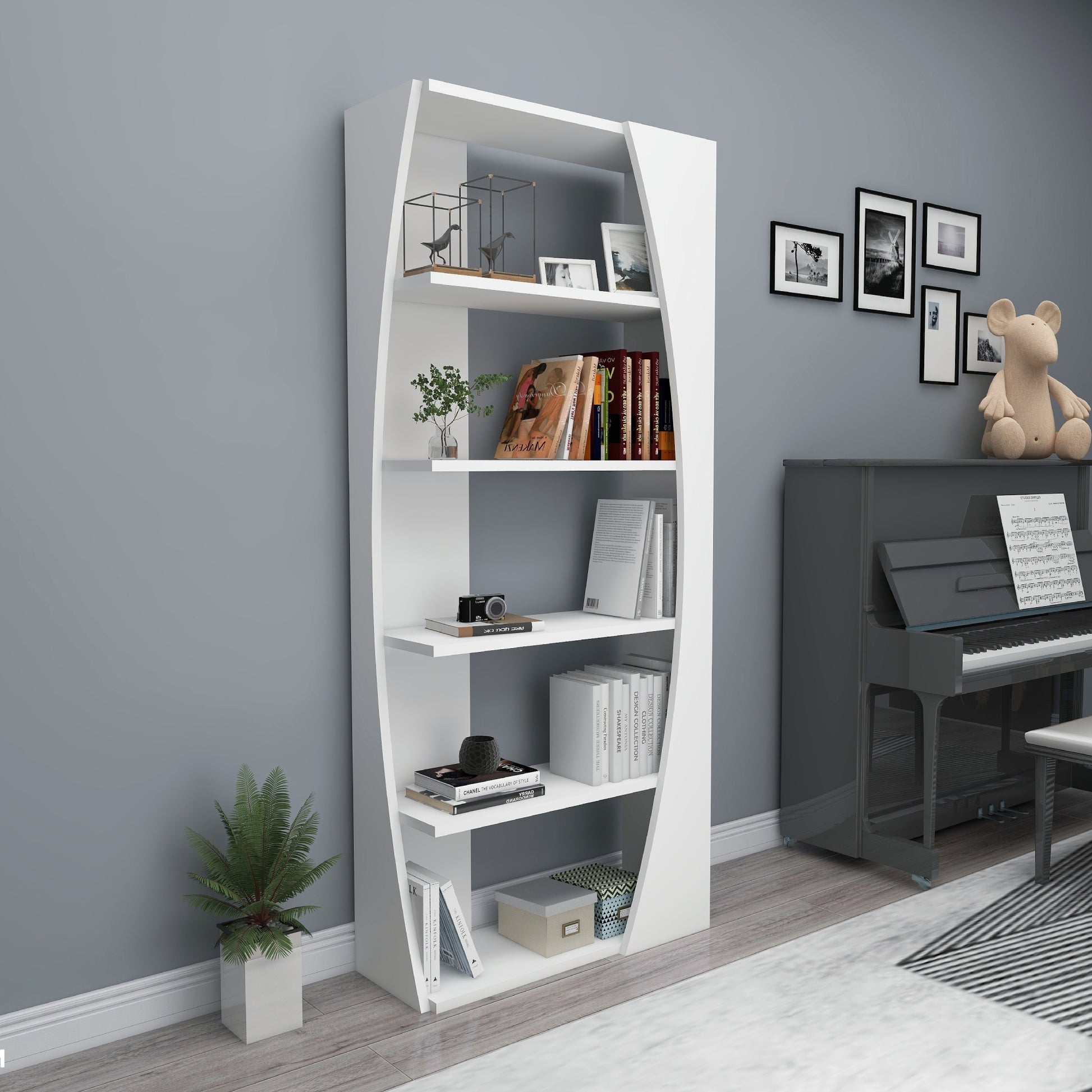 Bookcase, Bookshelf, Floating Bookcase, Floating Bookshelf, Shelving Unit, Shelf, Furniture, Home, Office, Living room, Study room