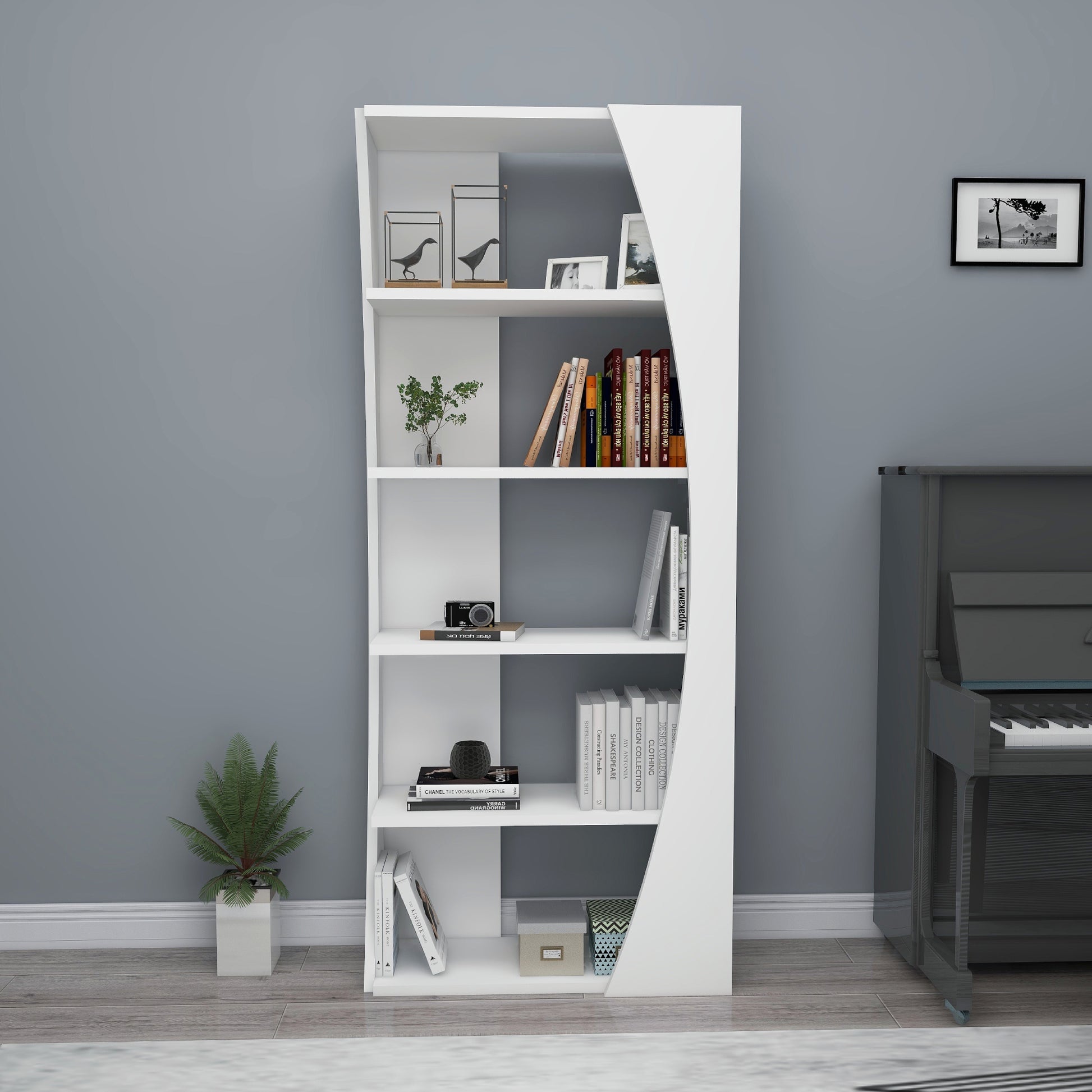 Bookcase, Bookshelf, Floating Bookcase, Floating Bookshelf, Shelving Unit, Shelf, Furniture, Home, Office, Living room, Study room