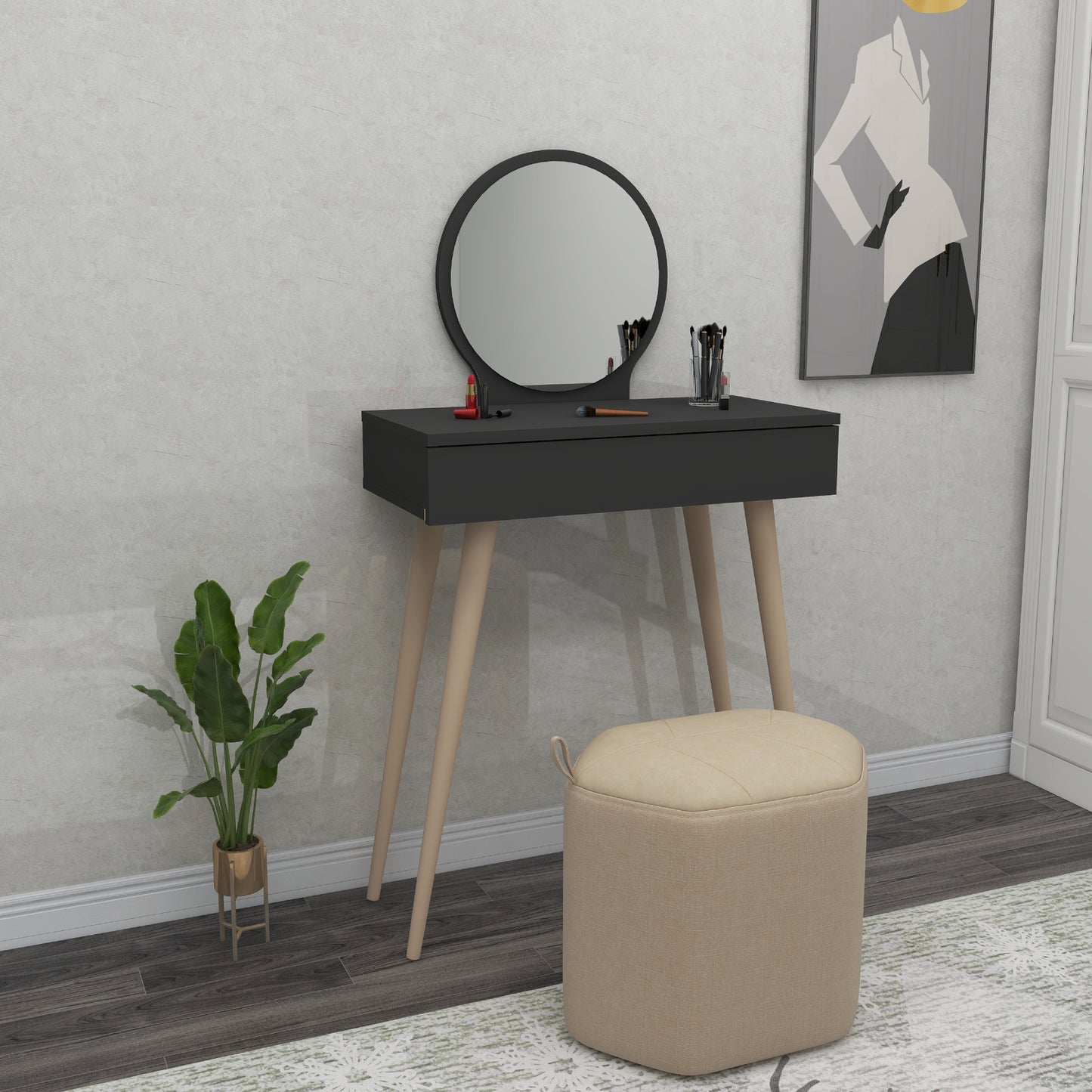 Makeup Vanity Table with Mirror Novae