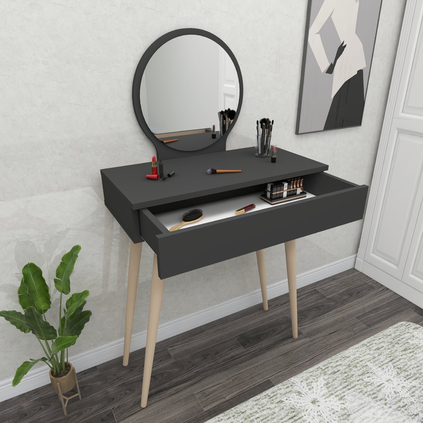 Makeup Vanity Table with Mirror Novae