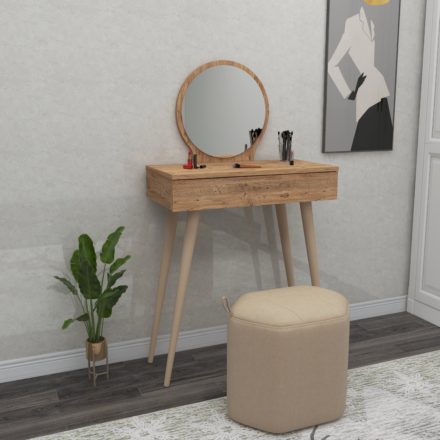 Makeup Vanity Table with Mirror Novae