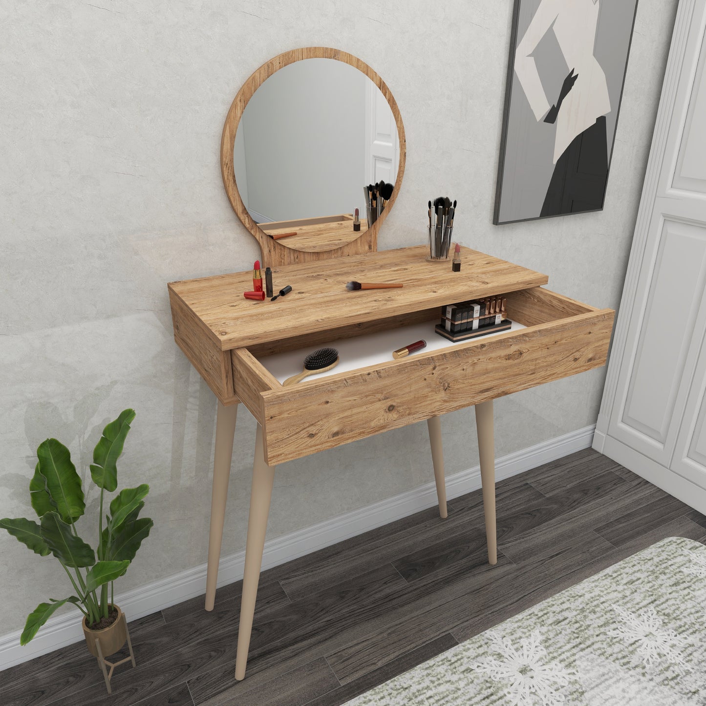Makeup Vanity Table with Mirror Novae