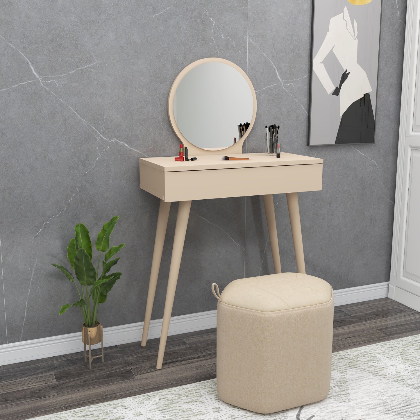 Makeup Vanity Table with Mirror Novae
