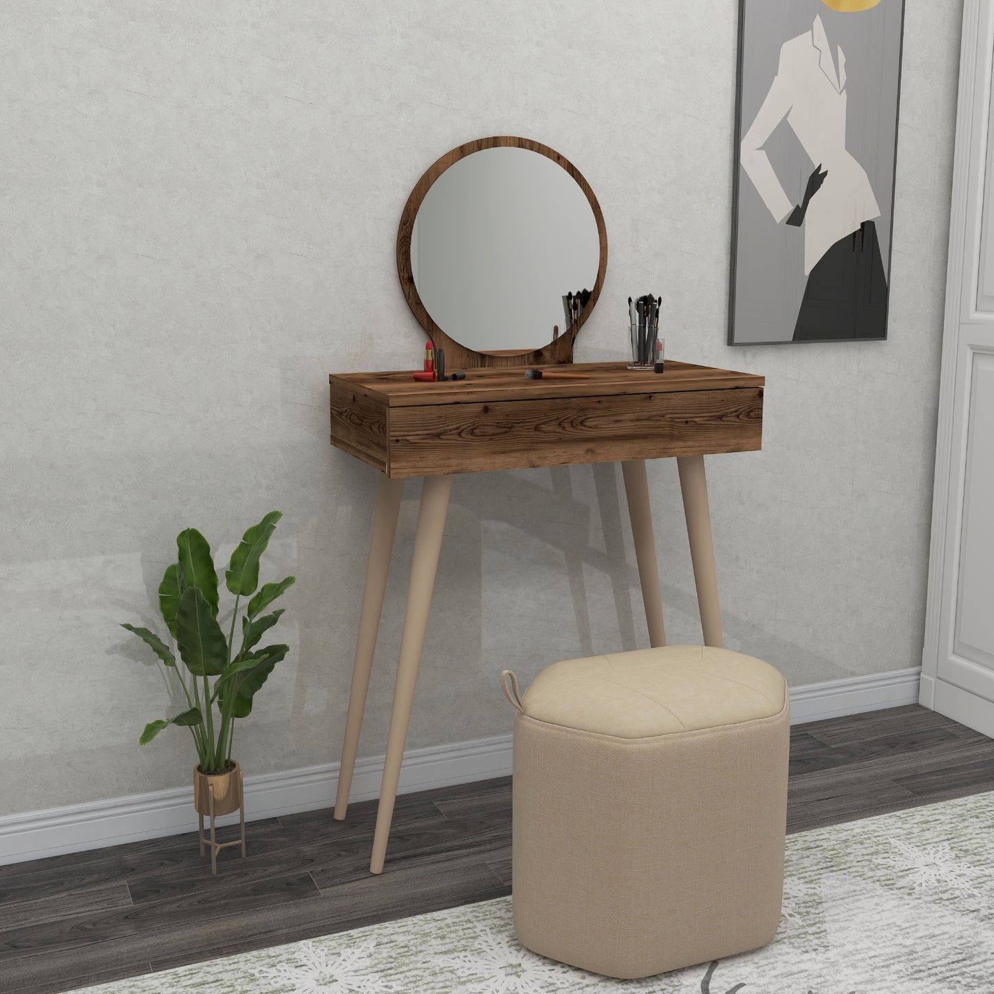 Makeup Vanity Table with Mirror Novae