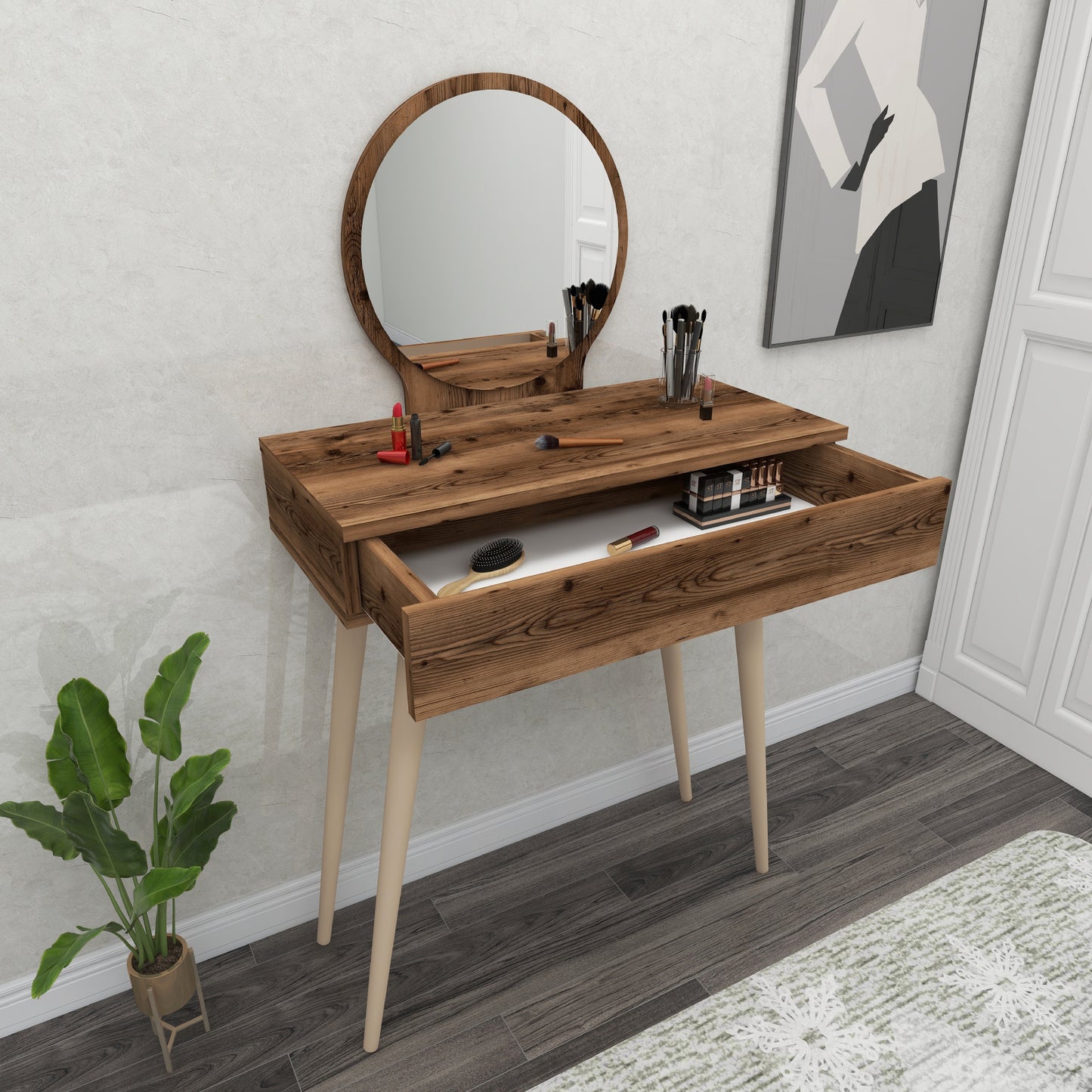 Makeup Vanity Table with Mirror Novae