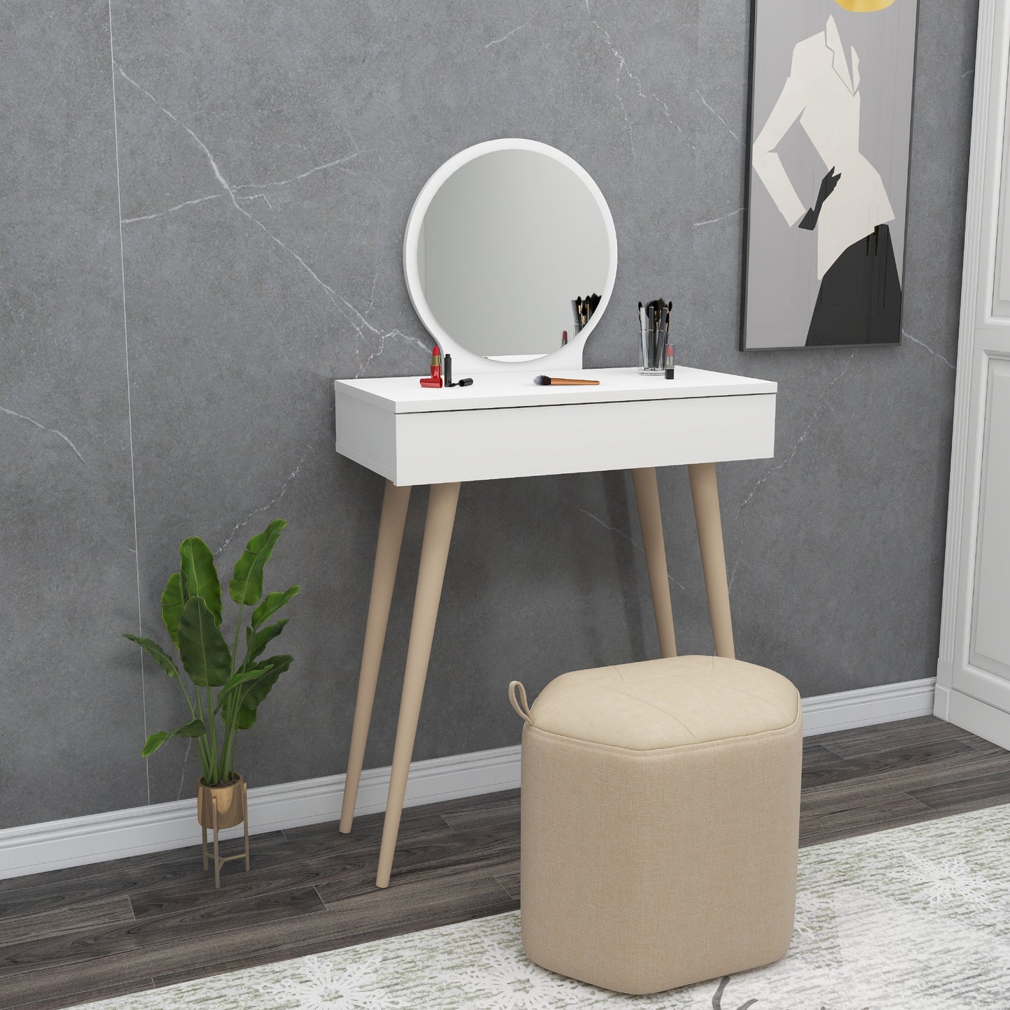 Makeup Vanity Table with Mirror Novae