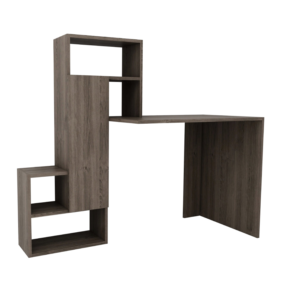 Bureau d'ordinateur avec armoire et étagères Segoro