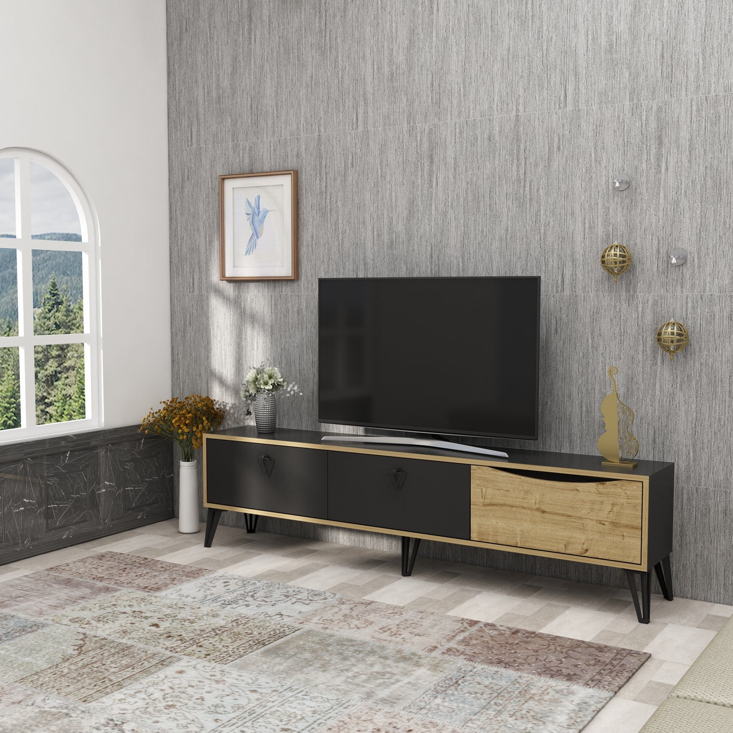 Twiks TV Stand with Cabinets