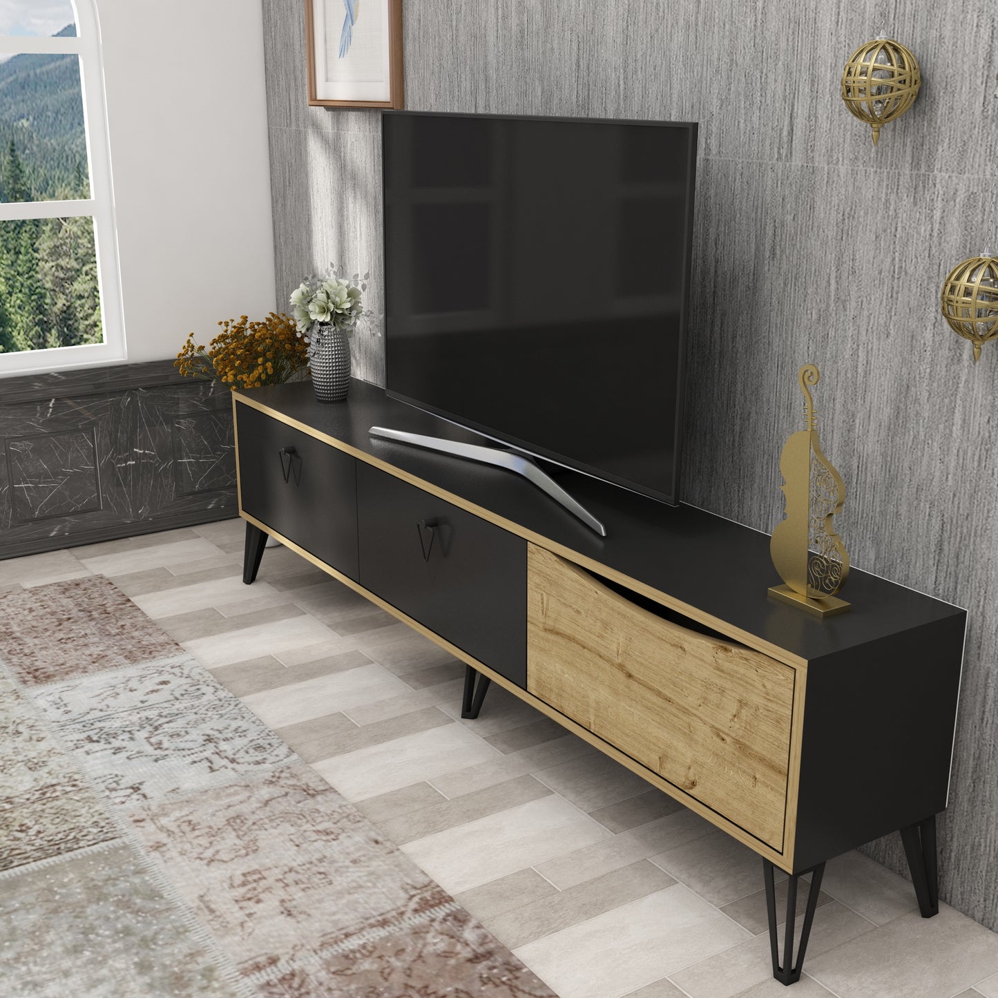 Twiks TV Stand with Cabinets