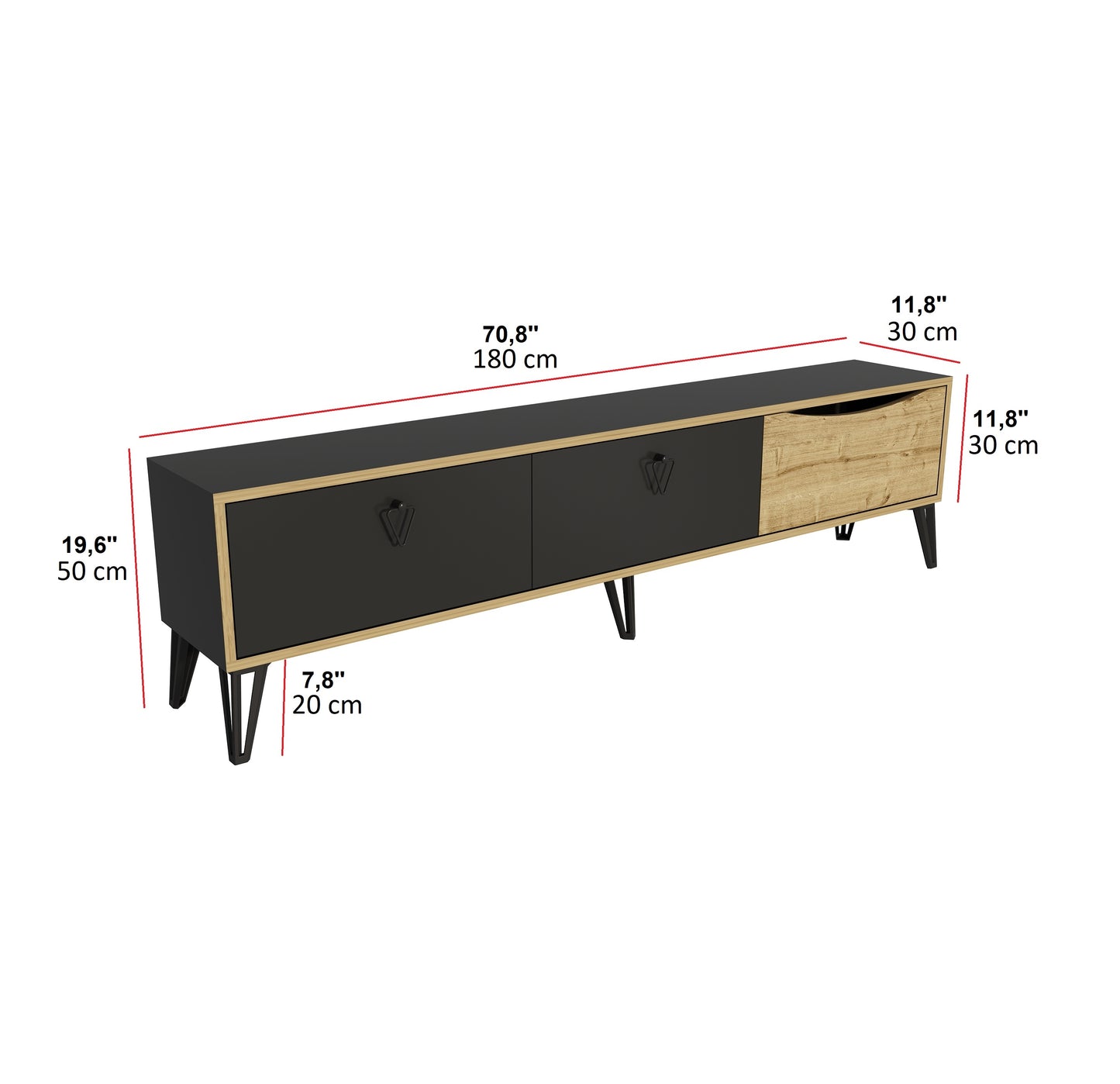Twiks TV Stand with Cabinets
