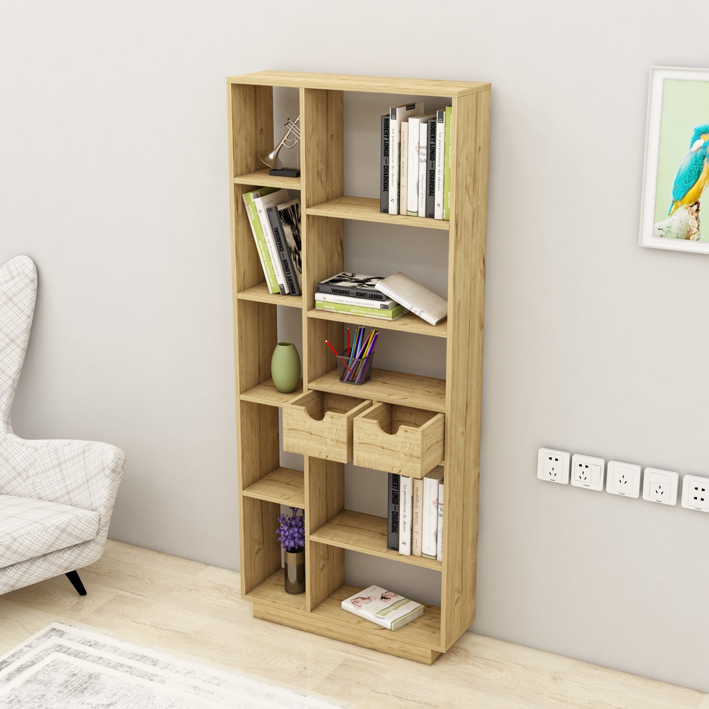 shelving unit, shelf, bookshelf, bookcase, bookcase styling, bookcase decor, bookcase design