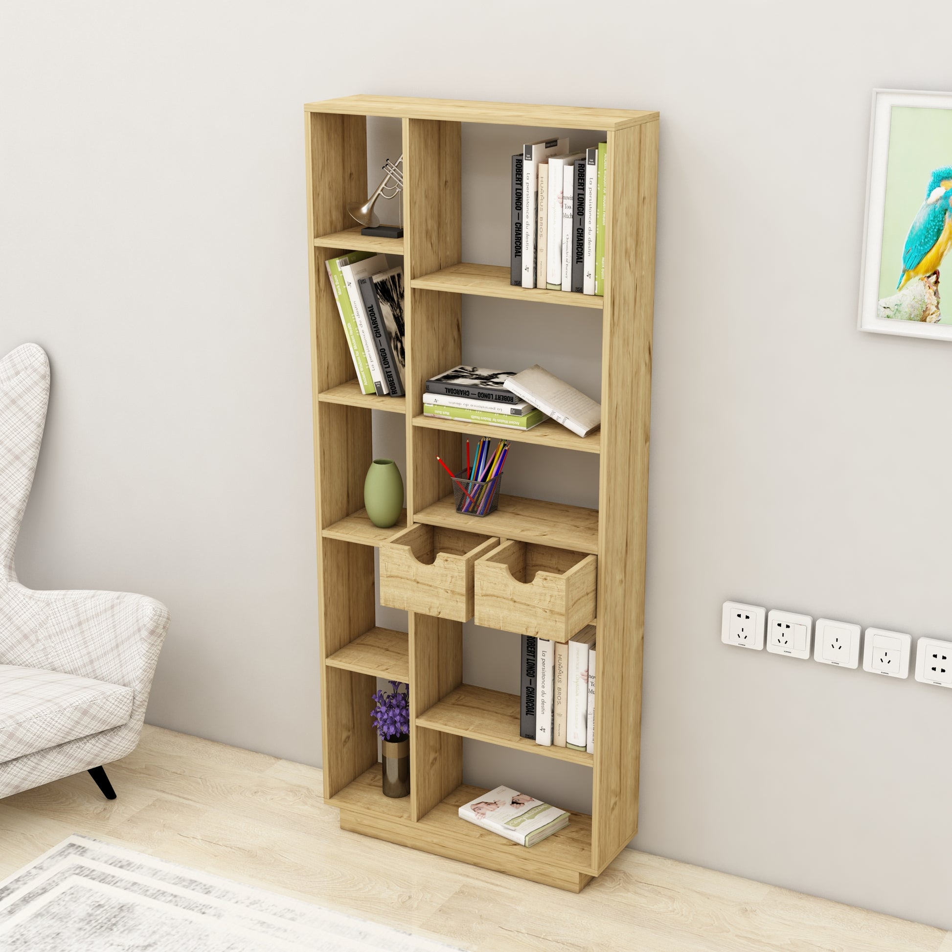 shelving unit, shelf, bookshelf, bookcase, bookcase styling, bookcase decor, bookcase design