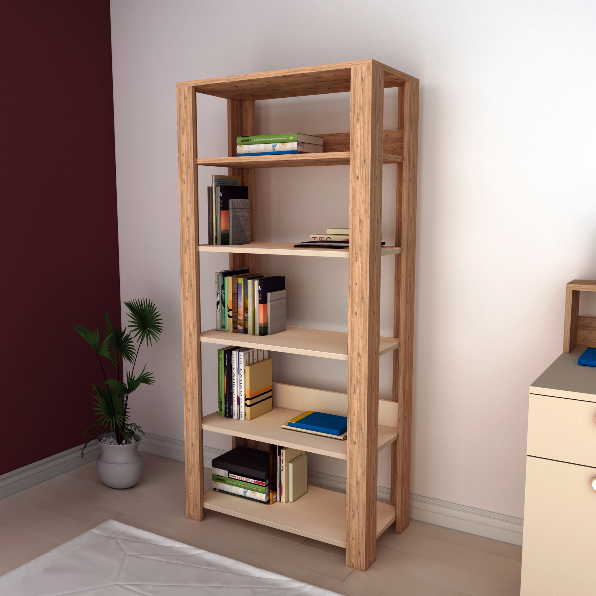 Bookcase, Bookshelf, Floating Bookcase, Floating Bookshelf, Shelving Unit, Shelf, Furniture, Home, Office, Living room, Study room