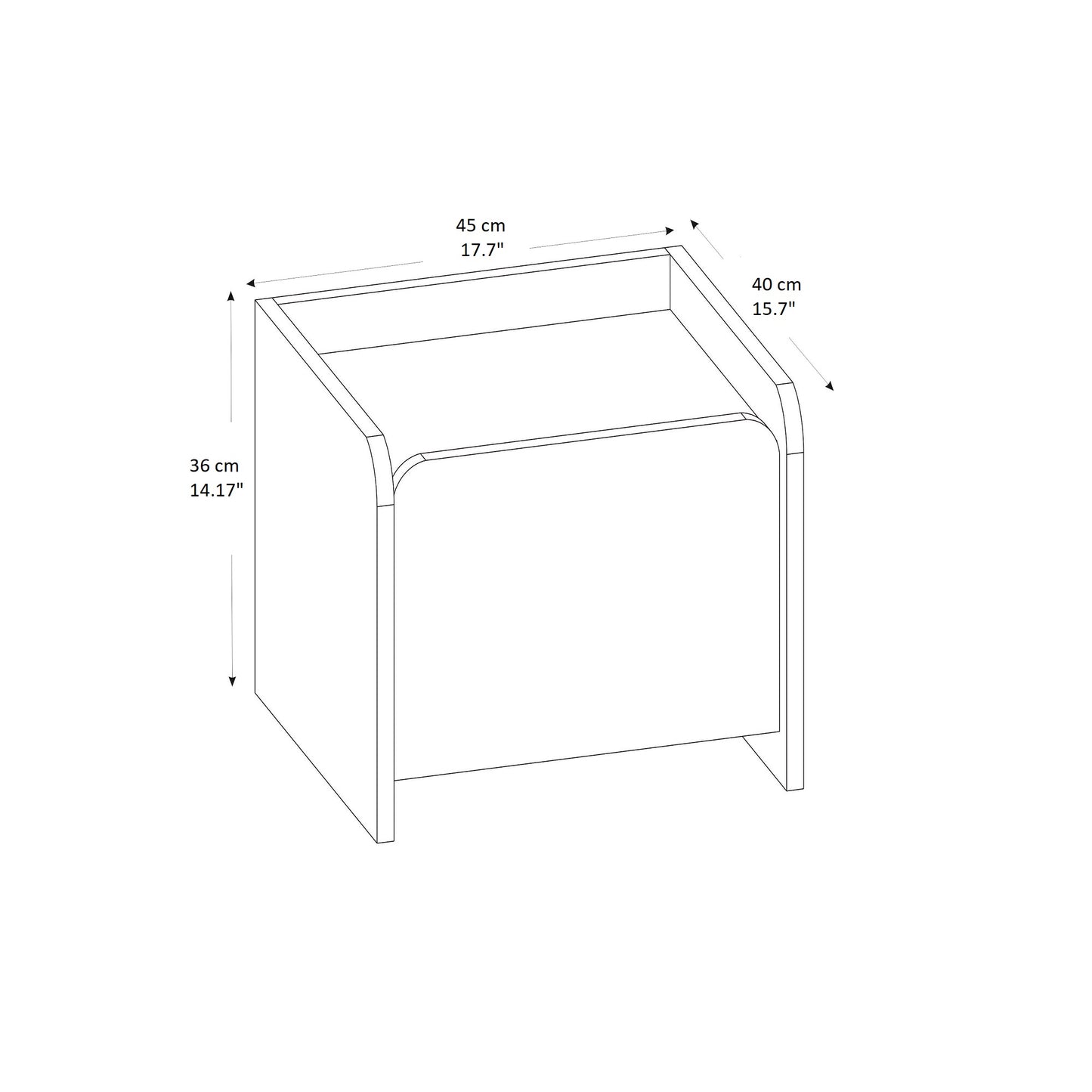 Babel Nightstand with Cabinet
