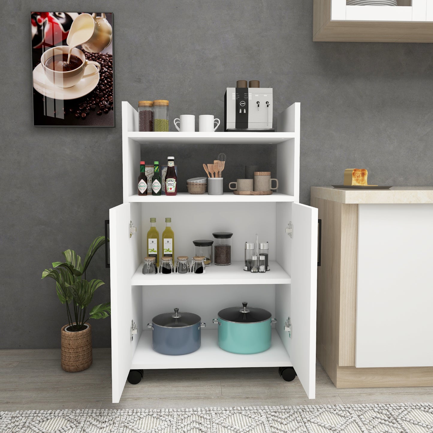 Armoire de cuisine Tyler avec étagères