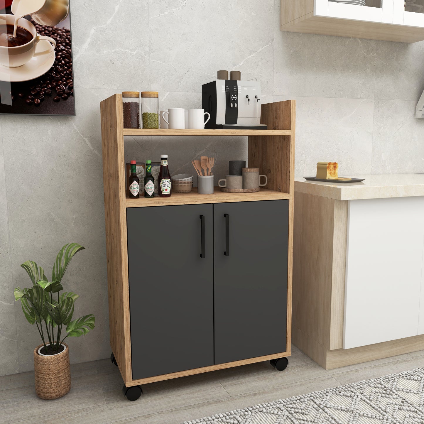 Armoire de cuisine Tyler avec étagères
