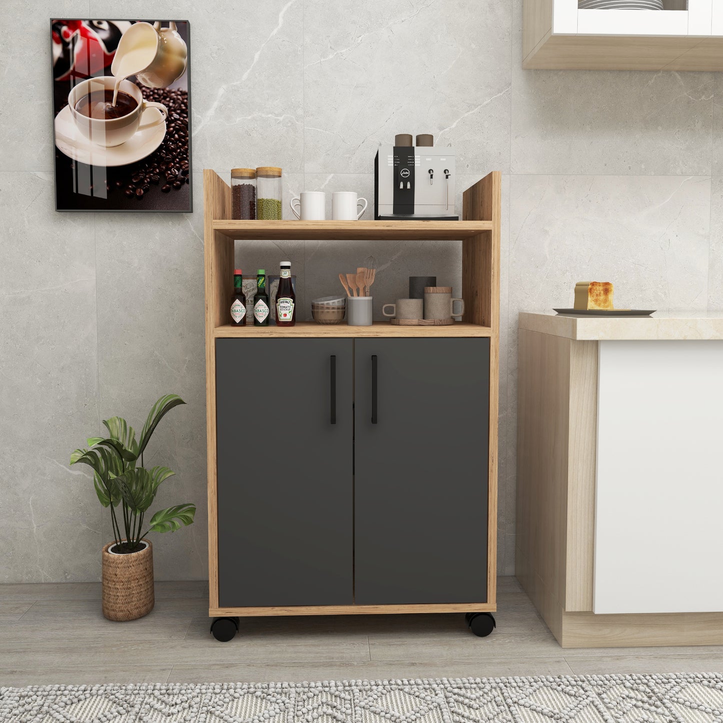 Armoire de cuisine Tyler avec étagères