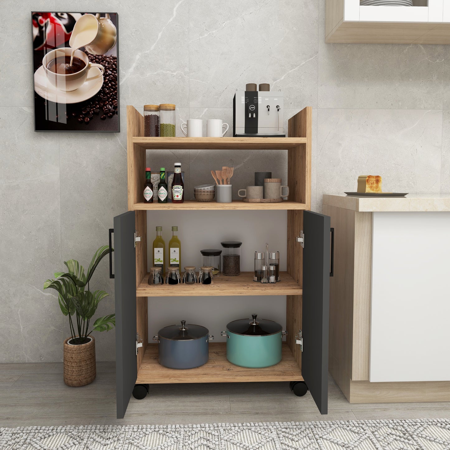 Armoire de cuisine Tyler avec étagères