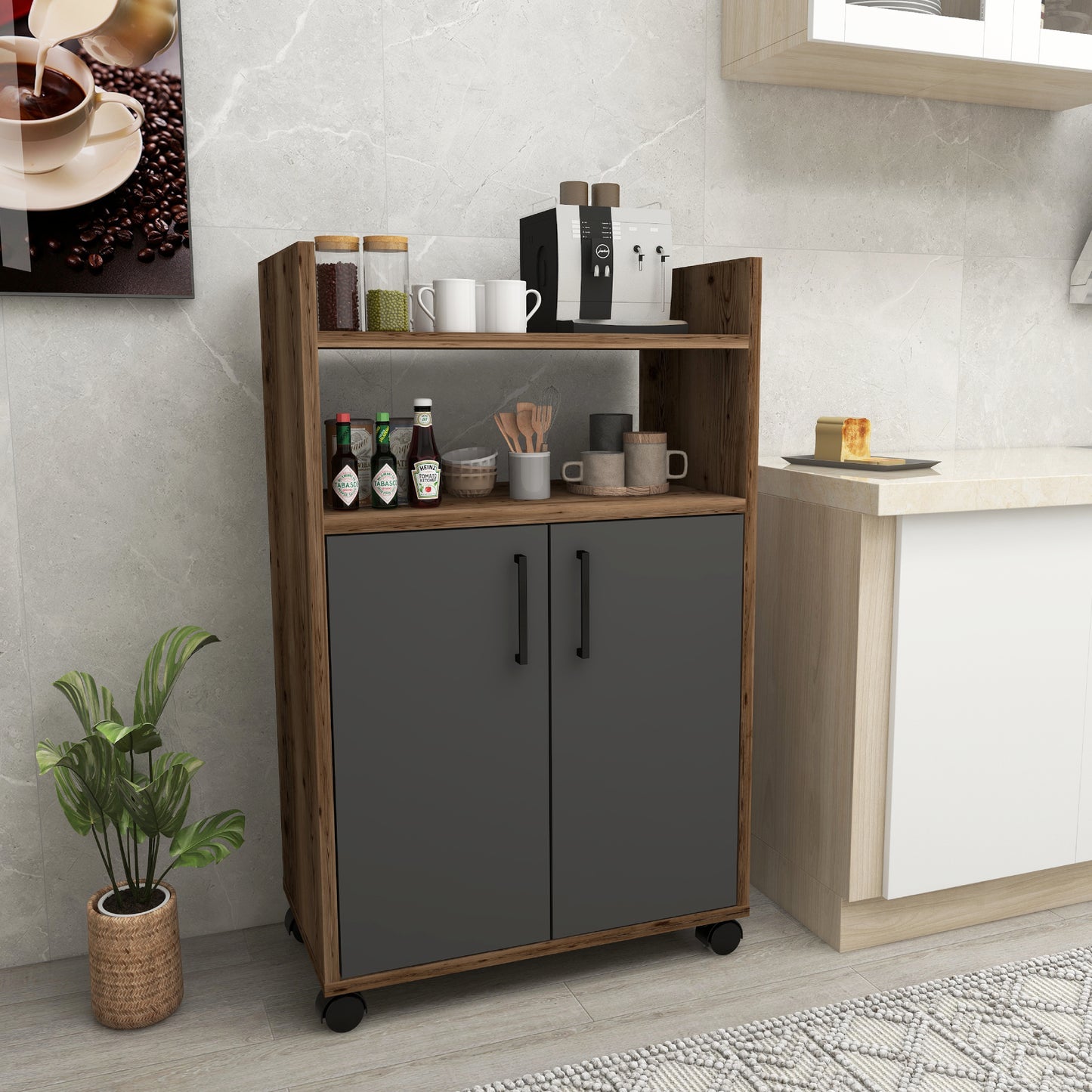 Armoire de cuisine Tyler avec étagères