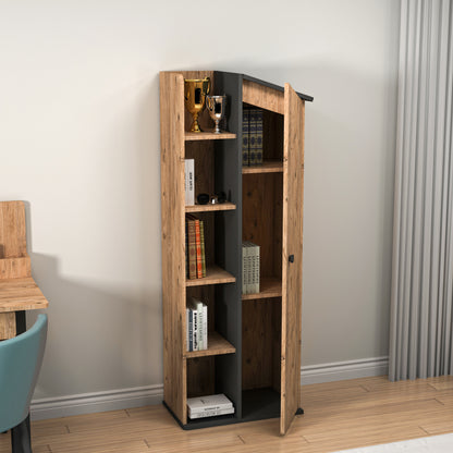 Bookcase with Storage Shelves and Cabinets Valentino