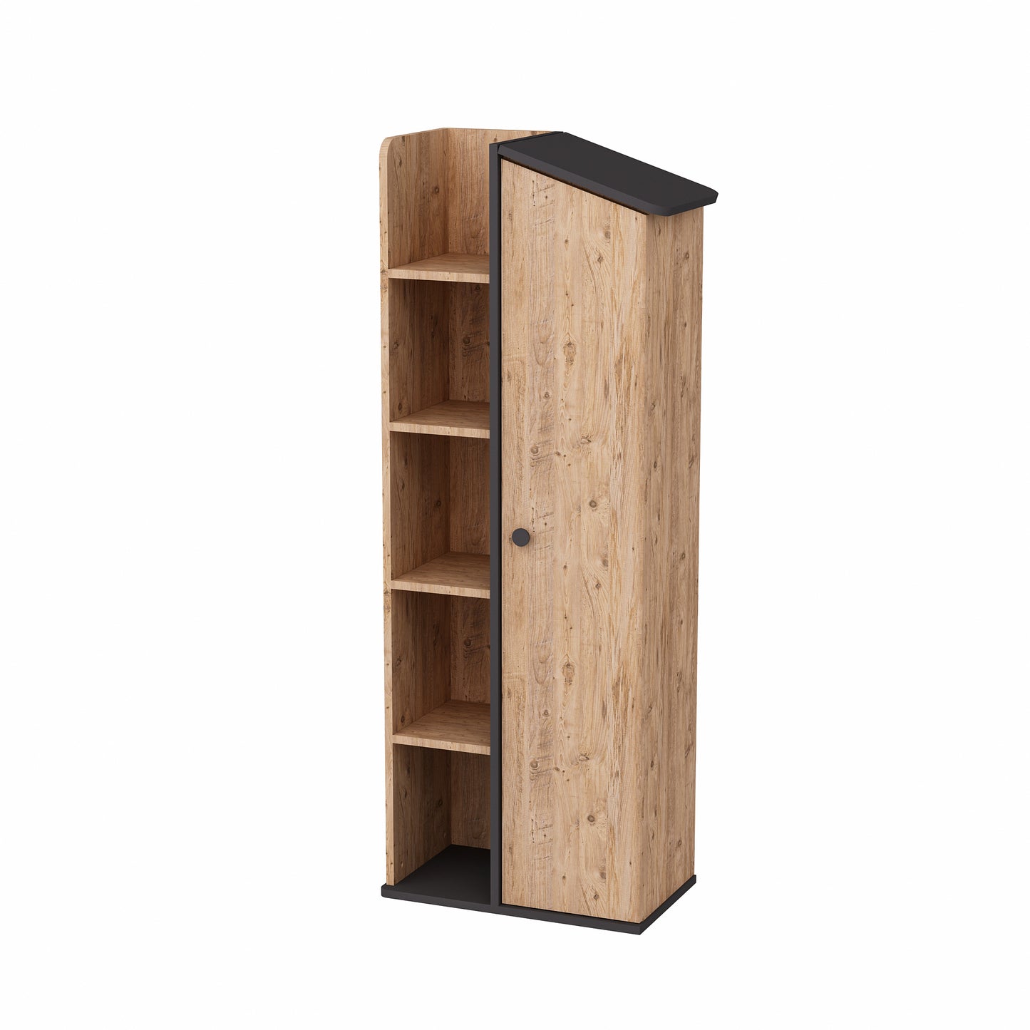 Bookcase with Storage Shelves and Cabinets Valentino
