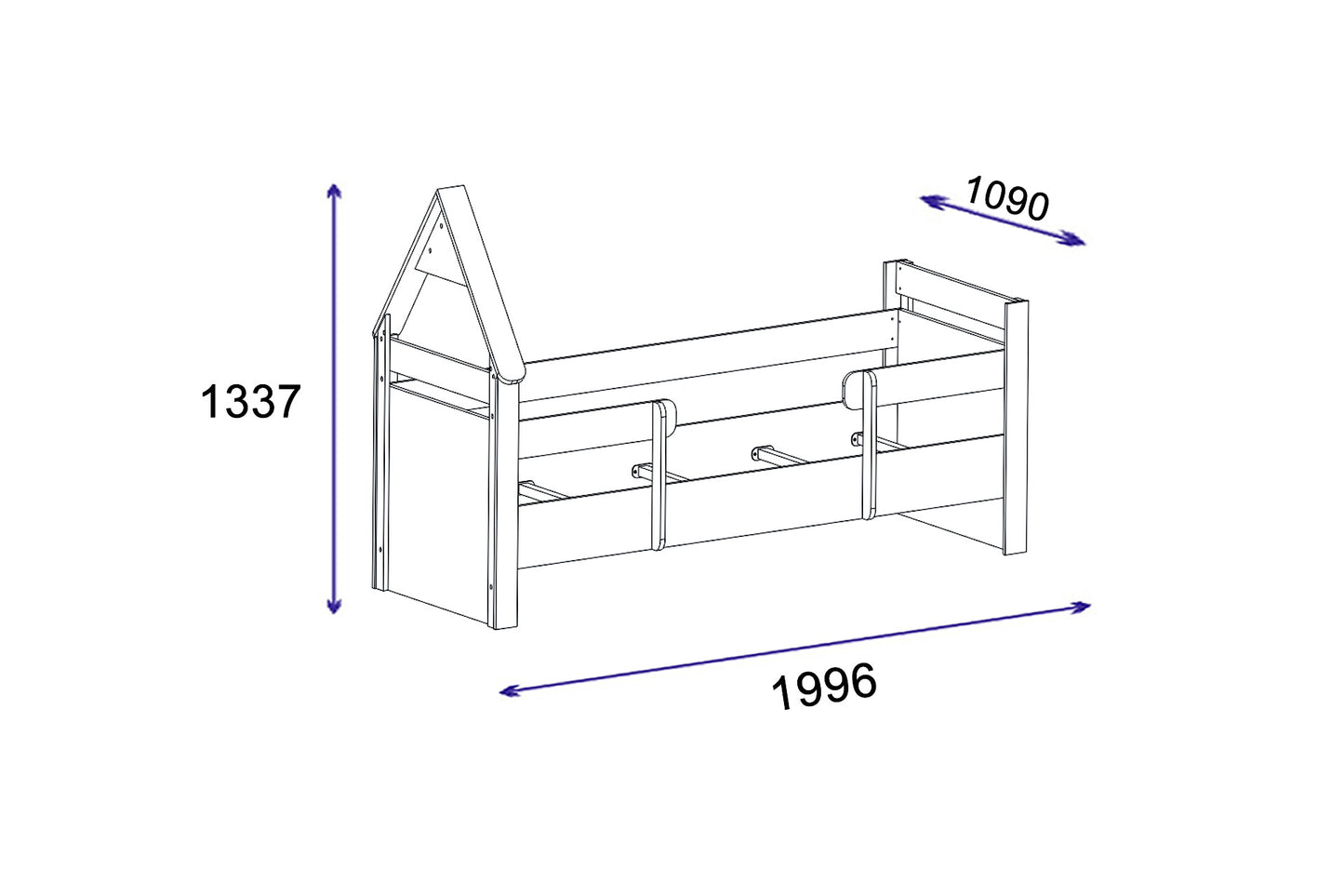 Bedstead Bed Frame with Headboard Valentino