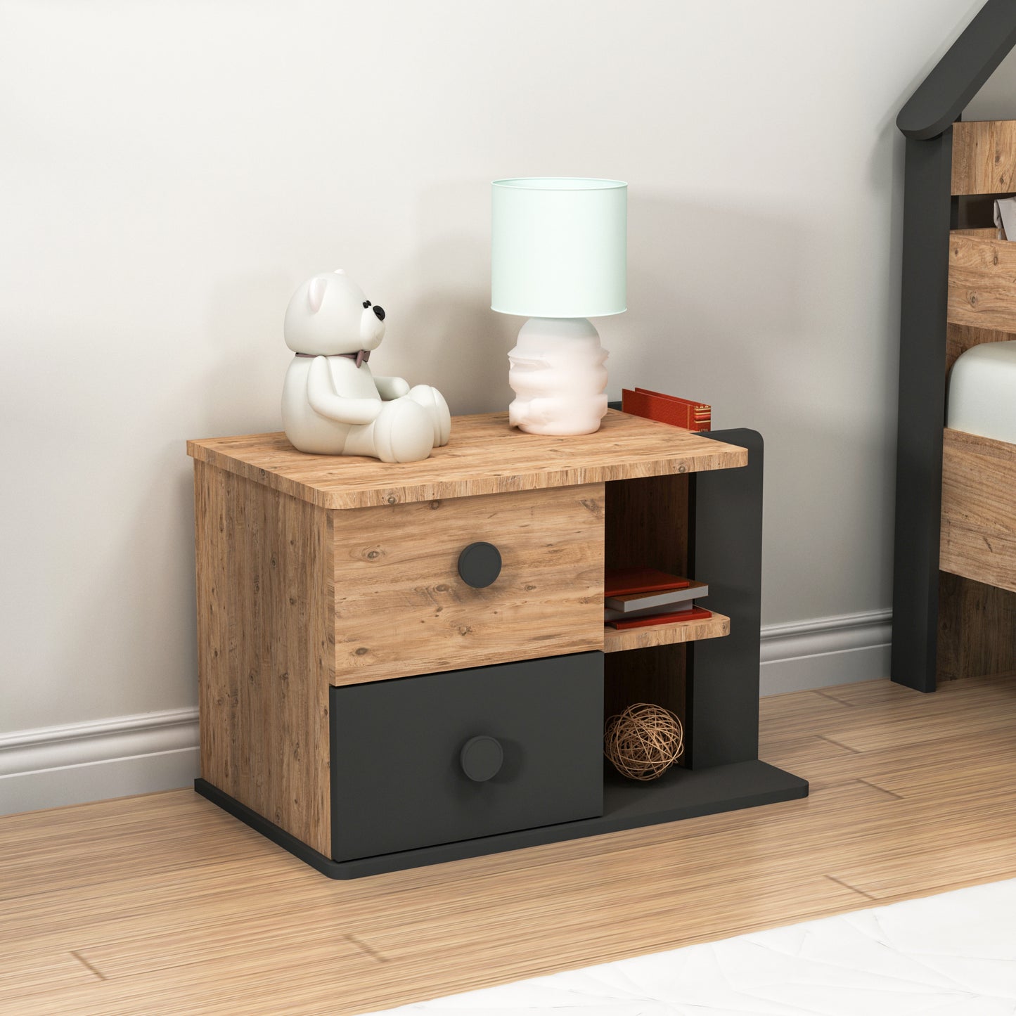 Nightstand with Drawer Valentino