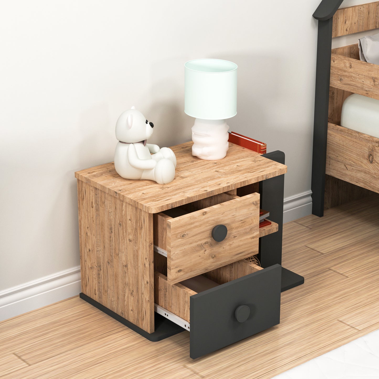 Nightstand with Drawer Valentino