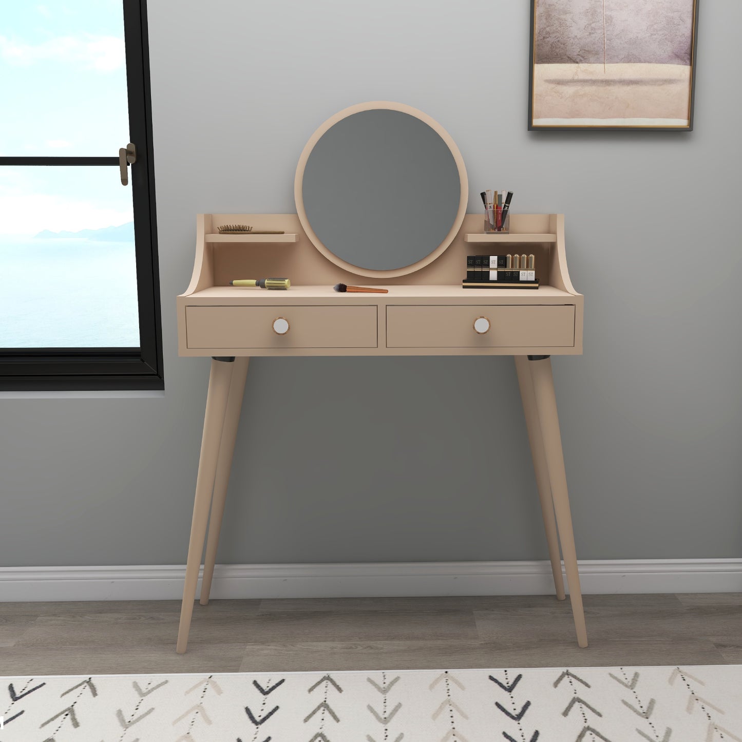 Makeup Vanity Table with Mirror Risoma