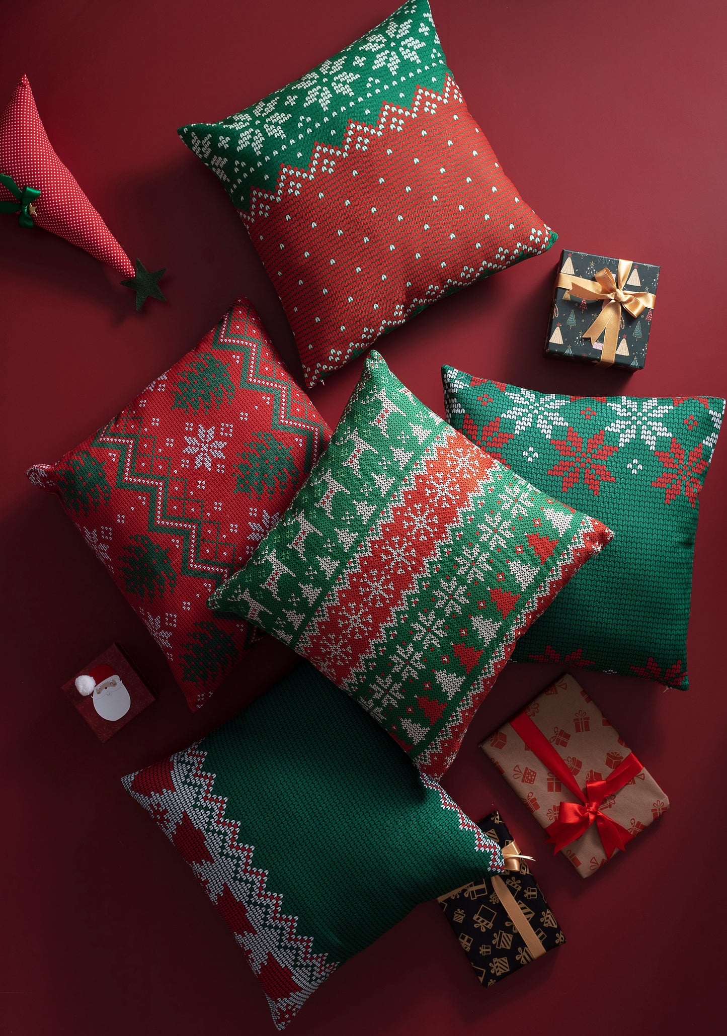 Christmas Themed Cushion Throw Pillow