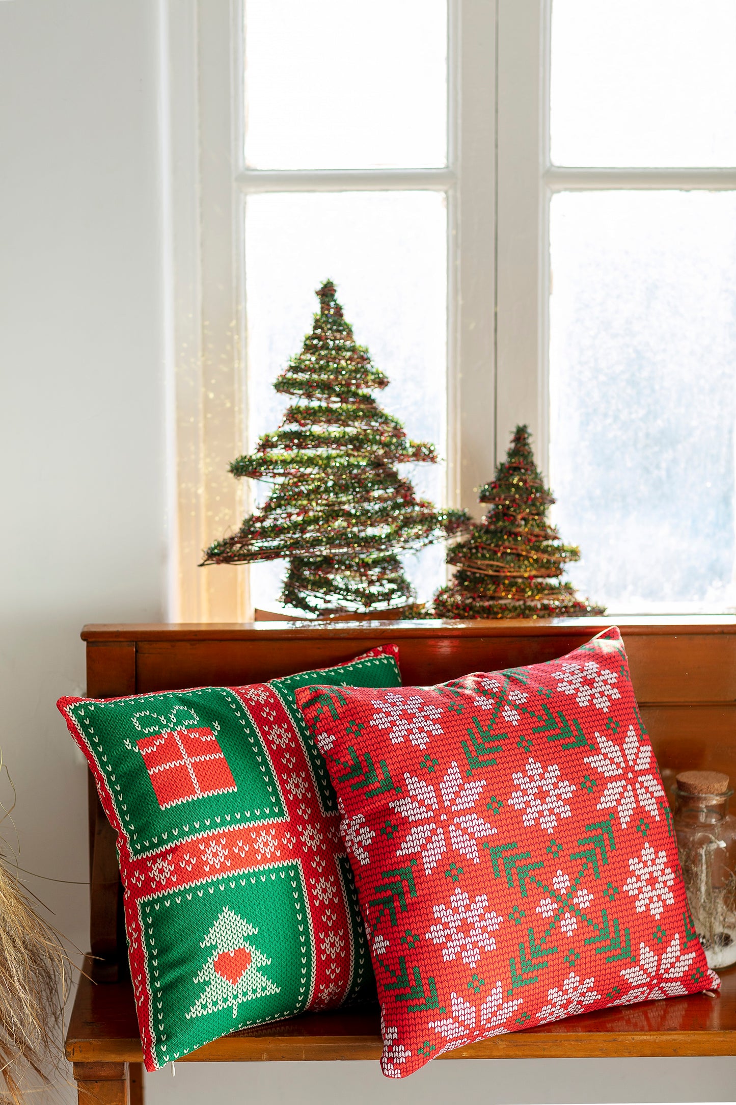 Christmas Themed Cushion Throw Pillow