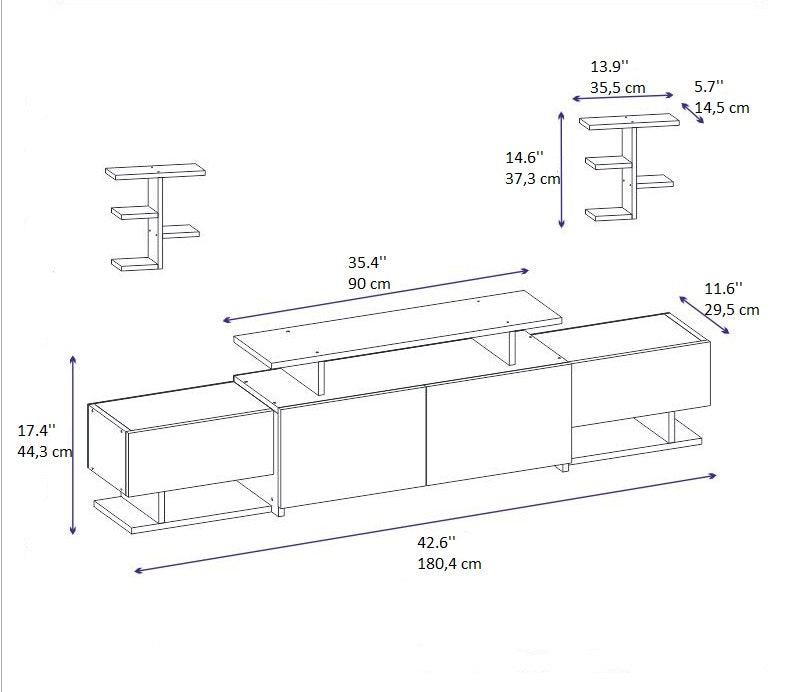 Blossom TV Stand and Entertainment Center - Destina Home
