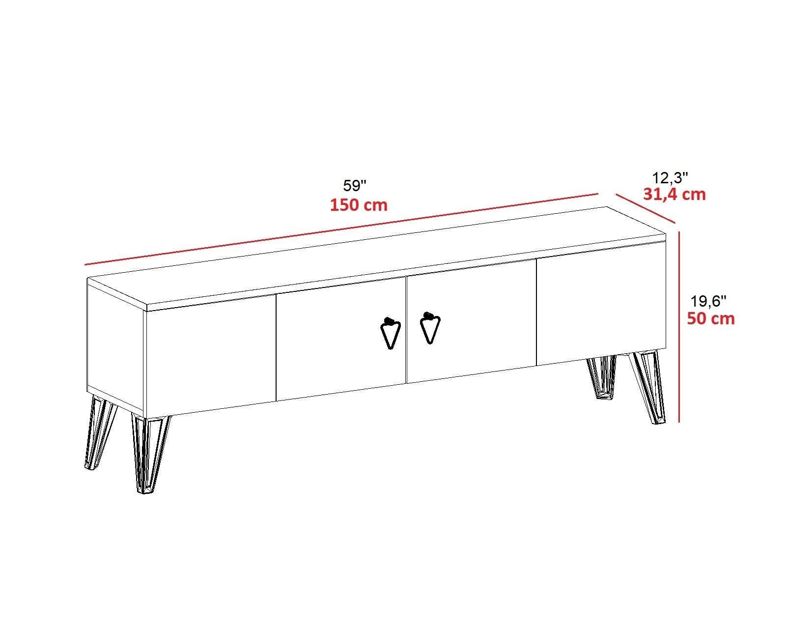 Apine TV Stand with Cabinets - Destina Home