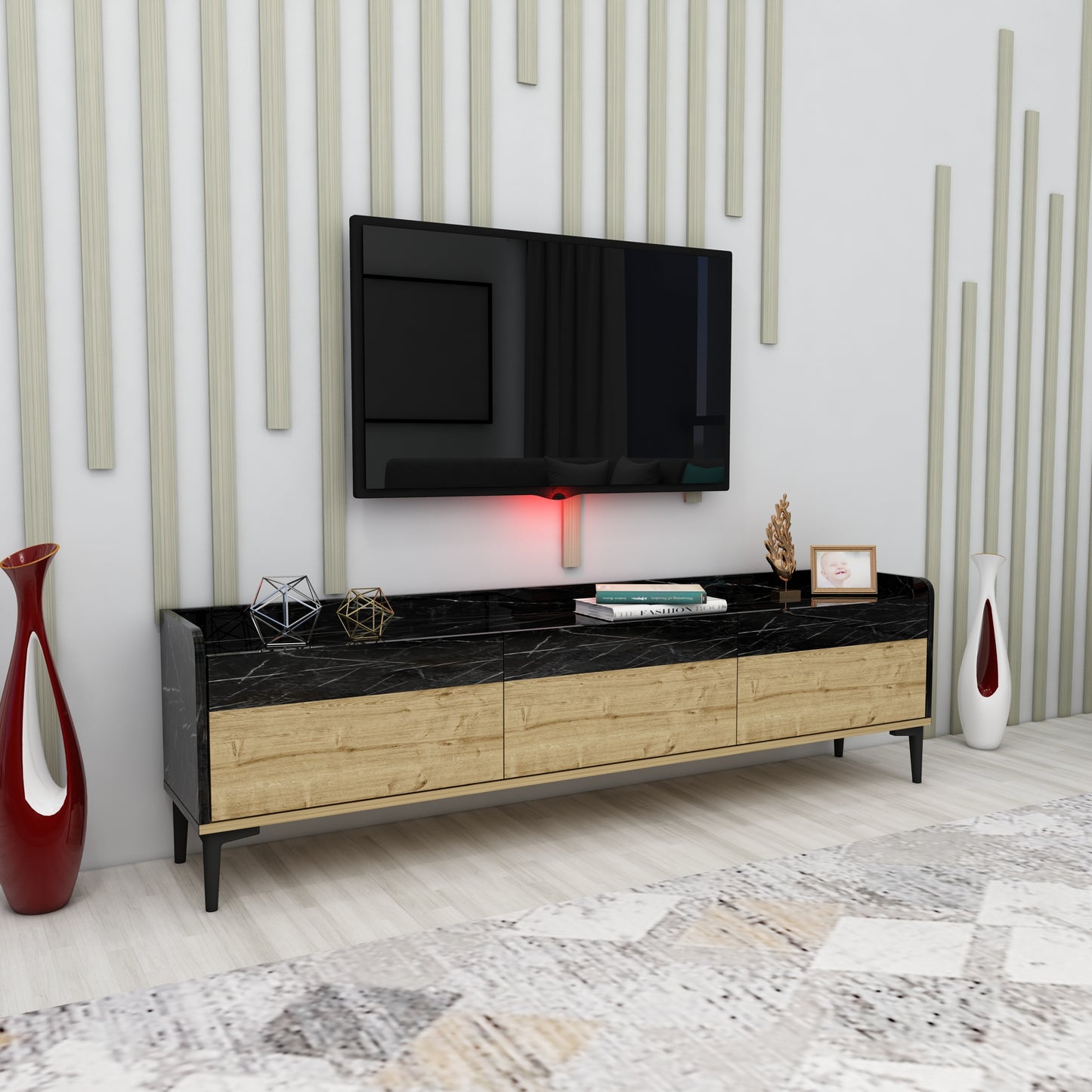 Kara TV Stand with Cabinets