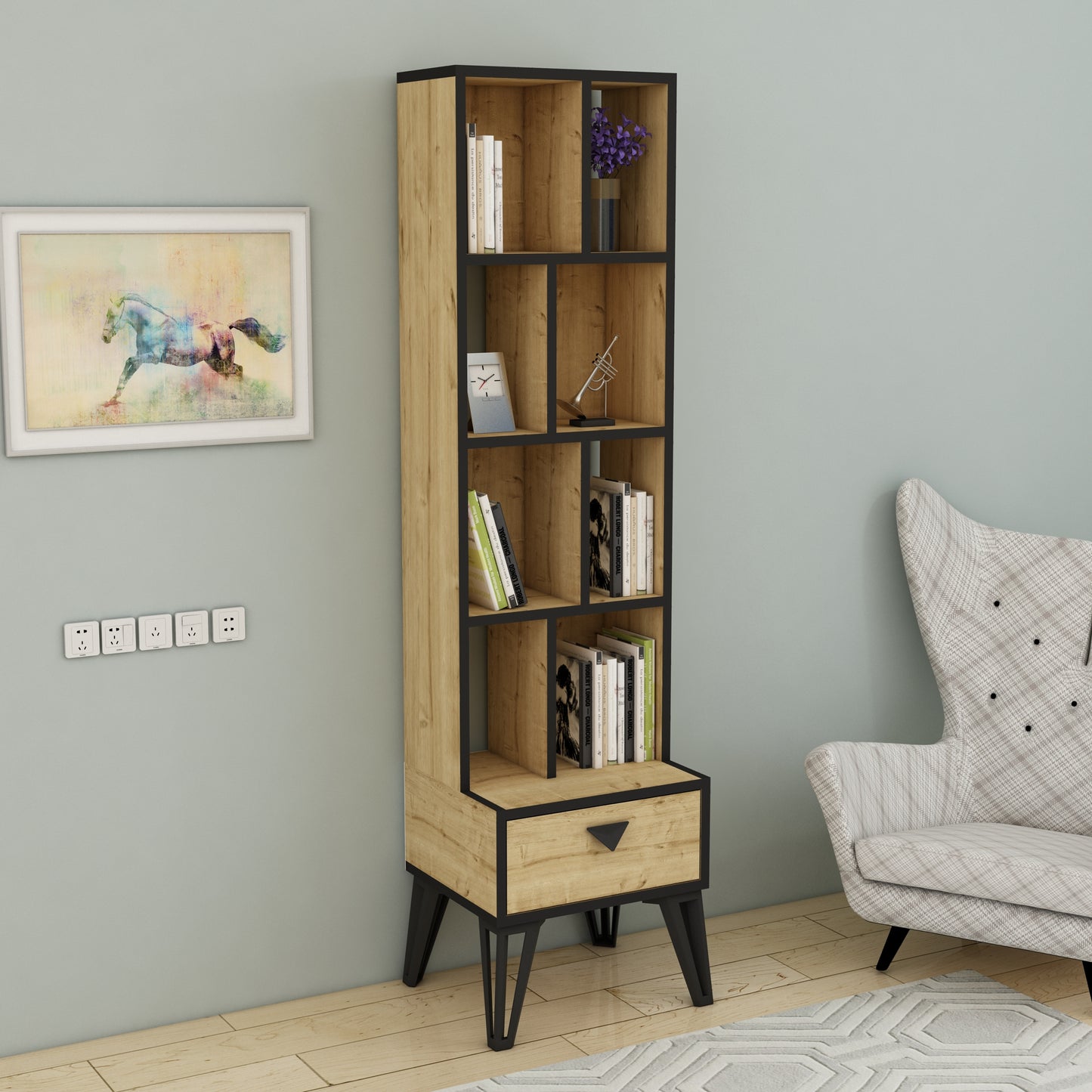 shelving unit, shelf, bookshelf, bookcase, bookcase styling, bookcase decor, bookcase design