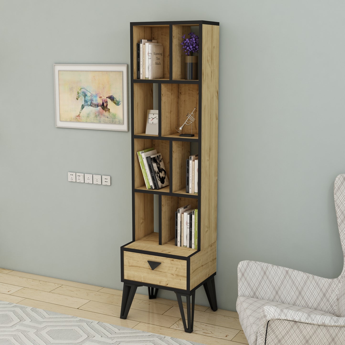 shelving unit, shelf, bookshelf, bookcase, bookcase styling, bookcase decor, bookcase design