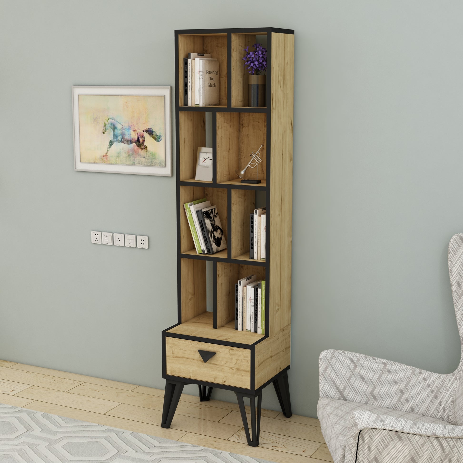 shelving unit, shelf, bookshelf, bookcase, bookcase styling, bookcase decor, bookcase design