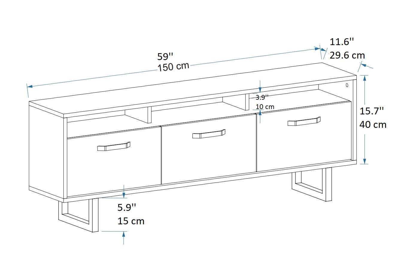 Agustine TV Stand with Cabinets and Drawers - Destina Home