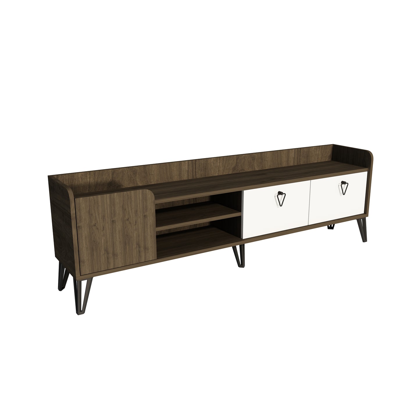 Peak TV Stand with Cabinets and Shelves