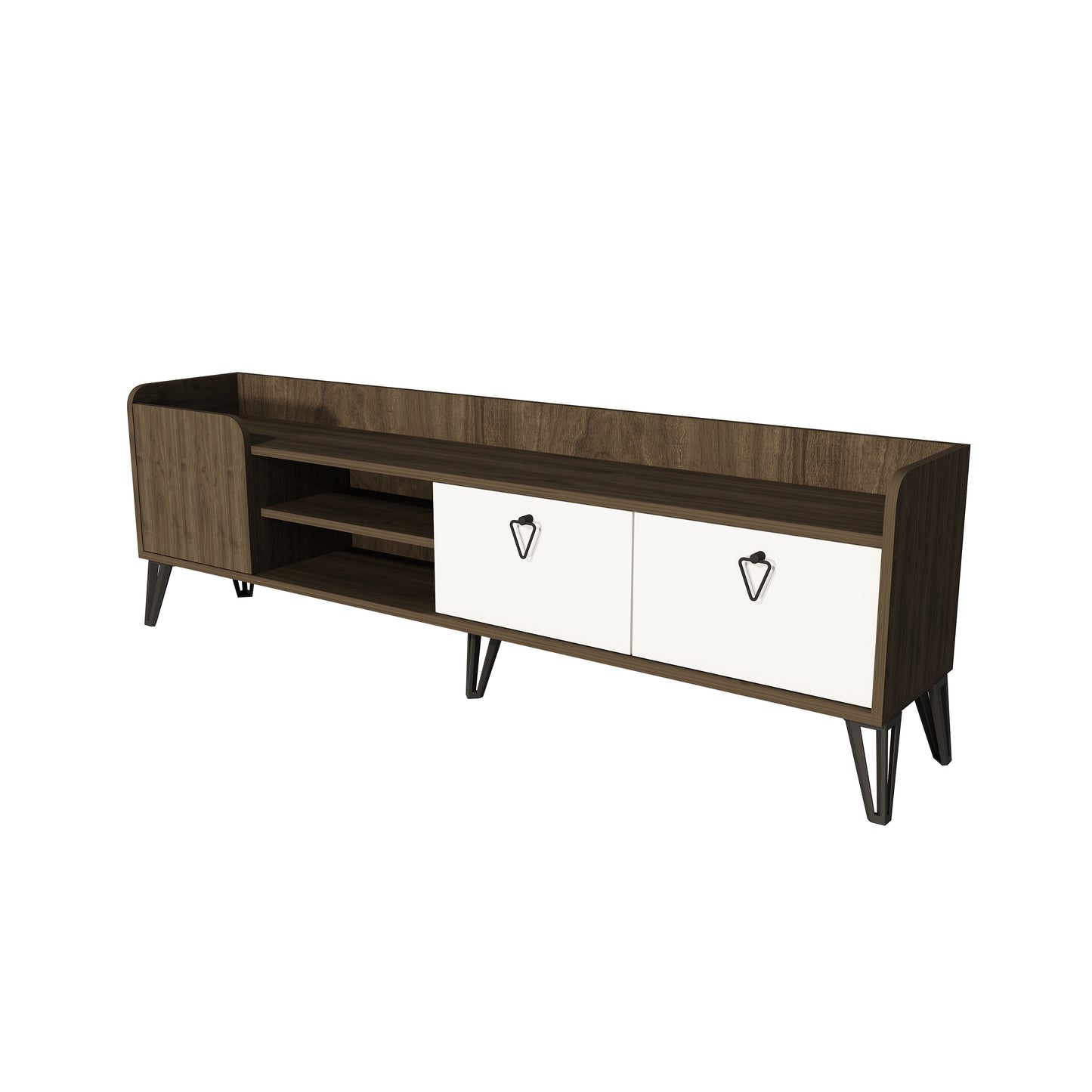 Peak TV Stand with Cabinets and Shelves