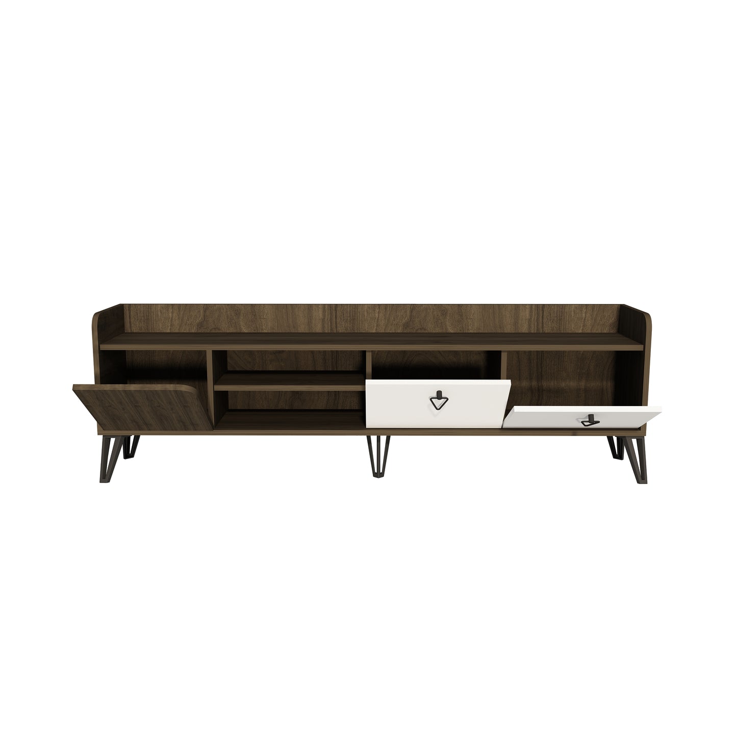 Peak TV Stand with Cabinets and Shelves