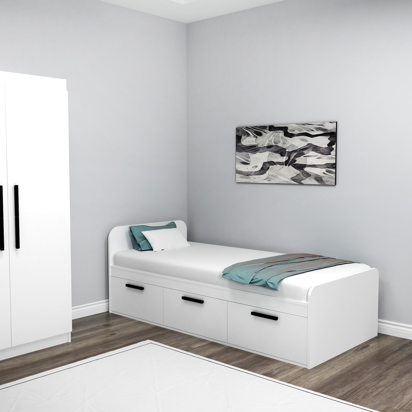 Cadre de lit Achille avec tête de lit 