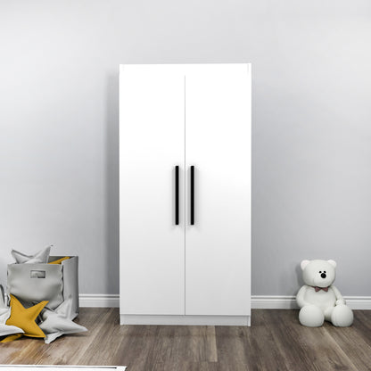Akser Wardrobe with 2 Doors and 7 Shelves
