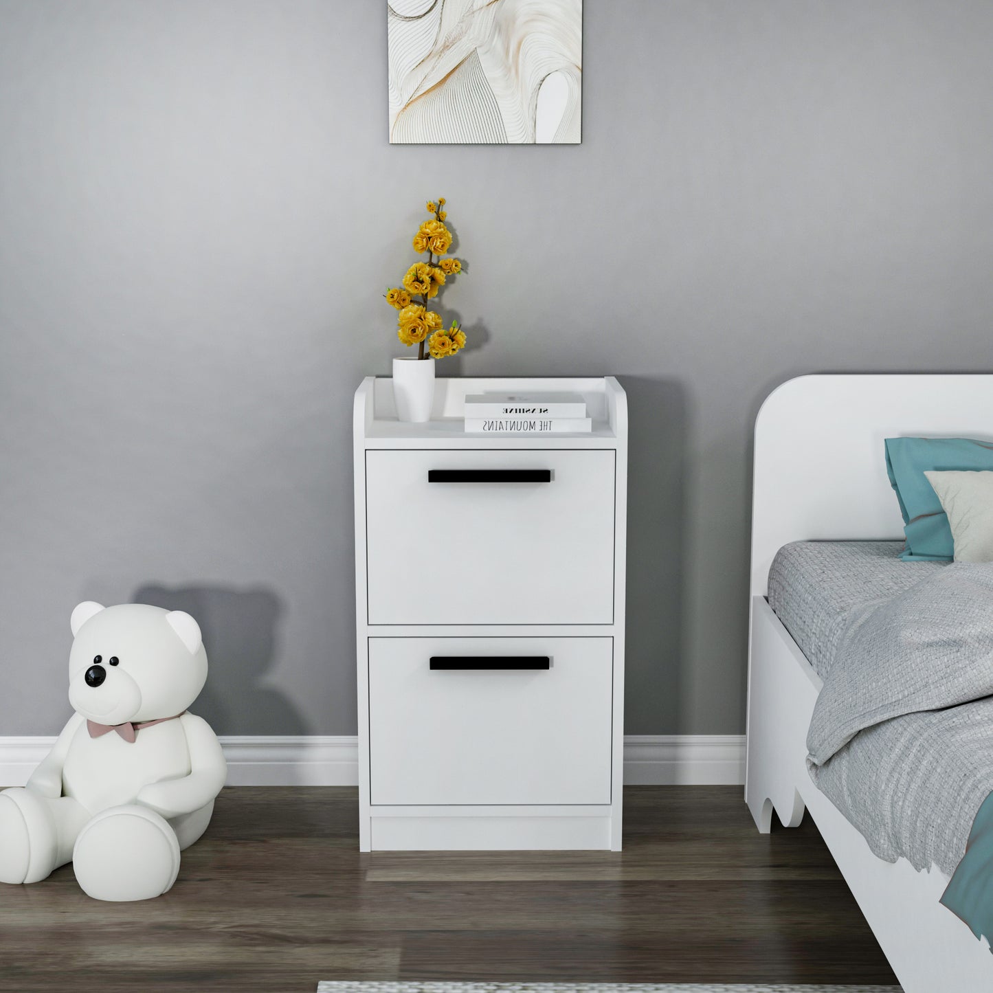 Luses Nightstand with Cabinets