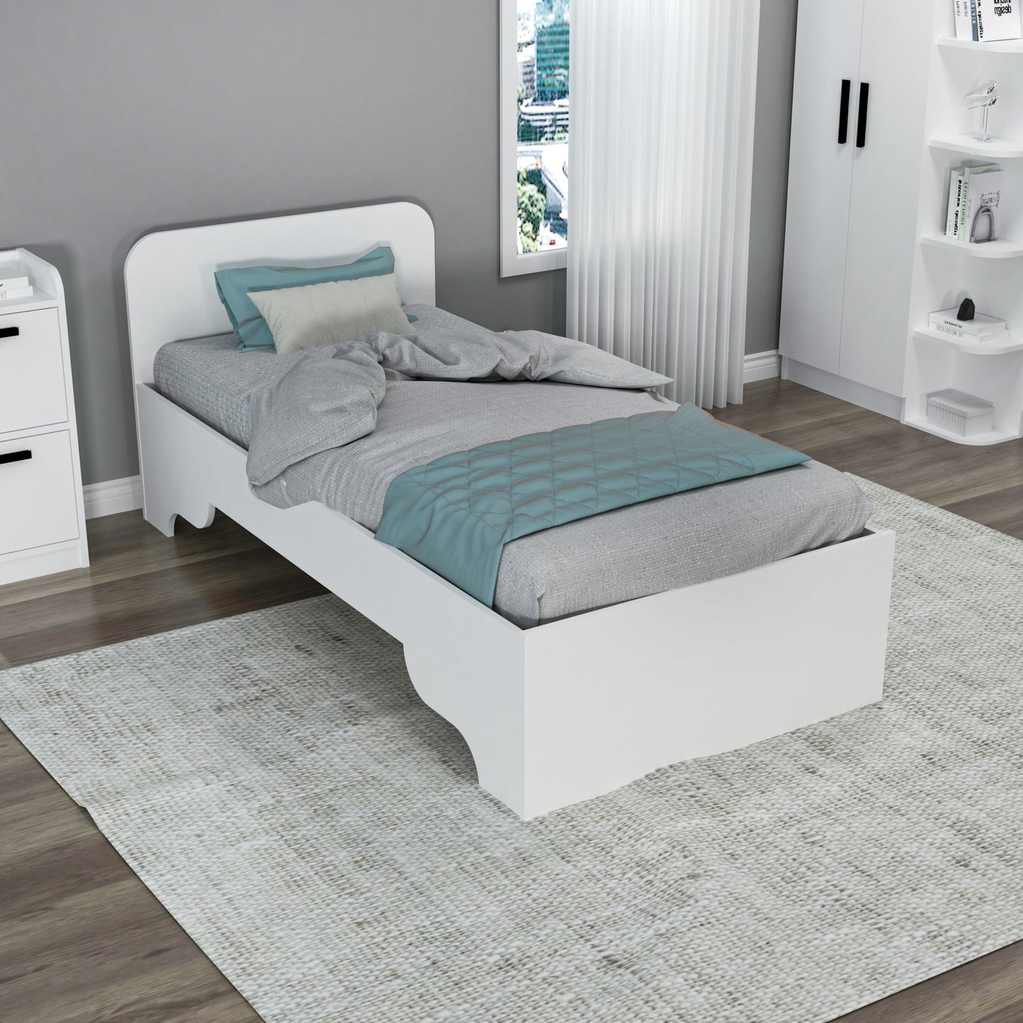Luses Bedstead Bed Frame with Headboard