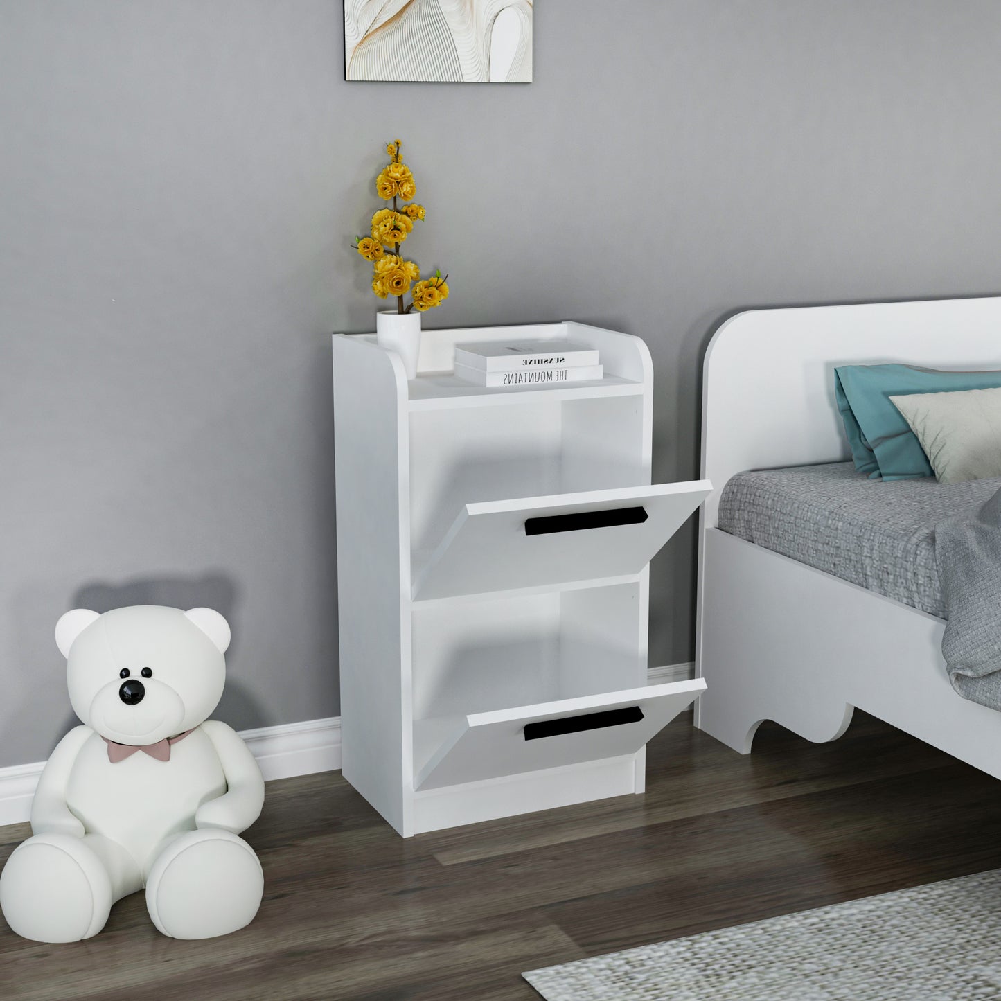 Luses Nightstand with Cabinets